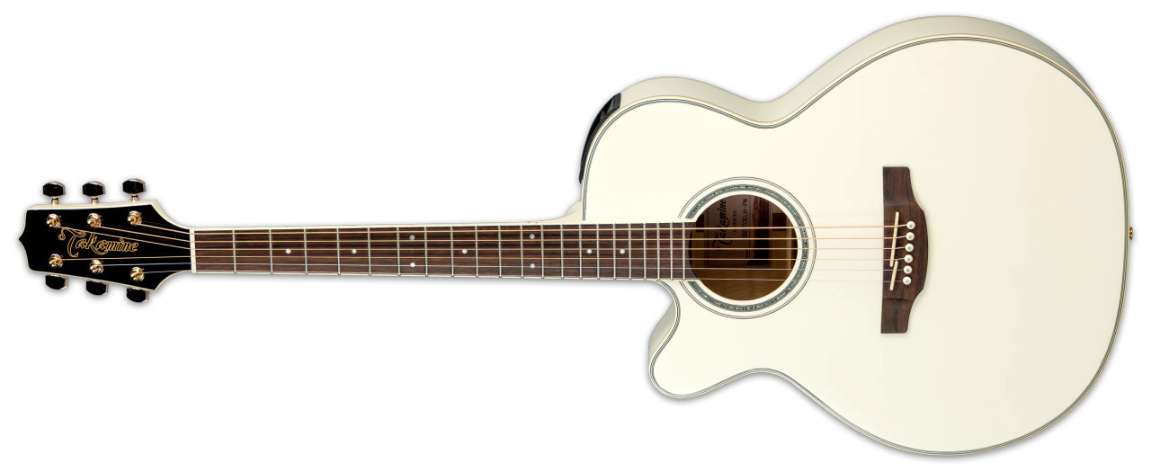Takamine GN37CE LH - Pearl White w/ Gig Bag (TAKGN37CELHPW) | Musician Madness