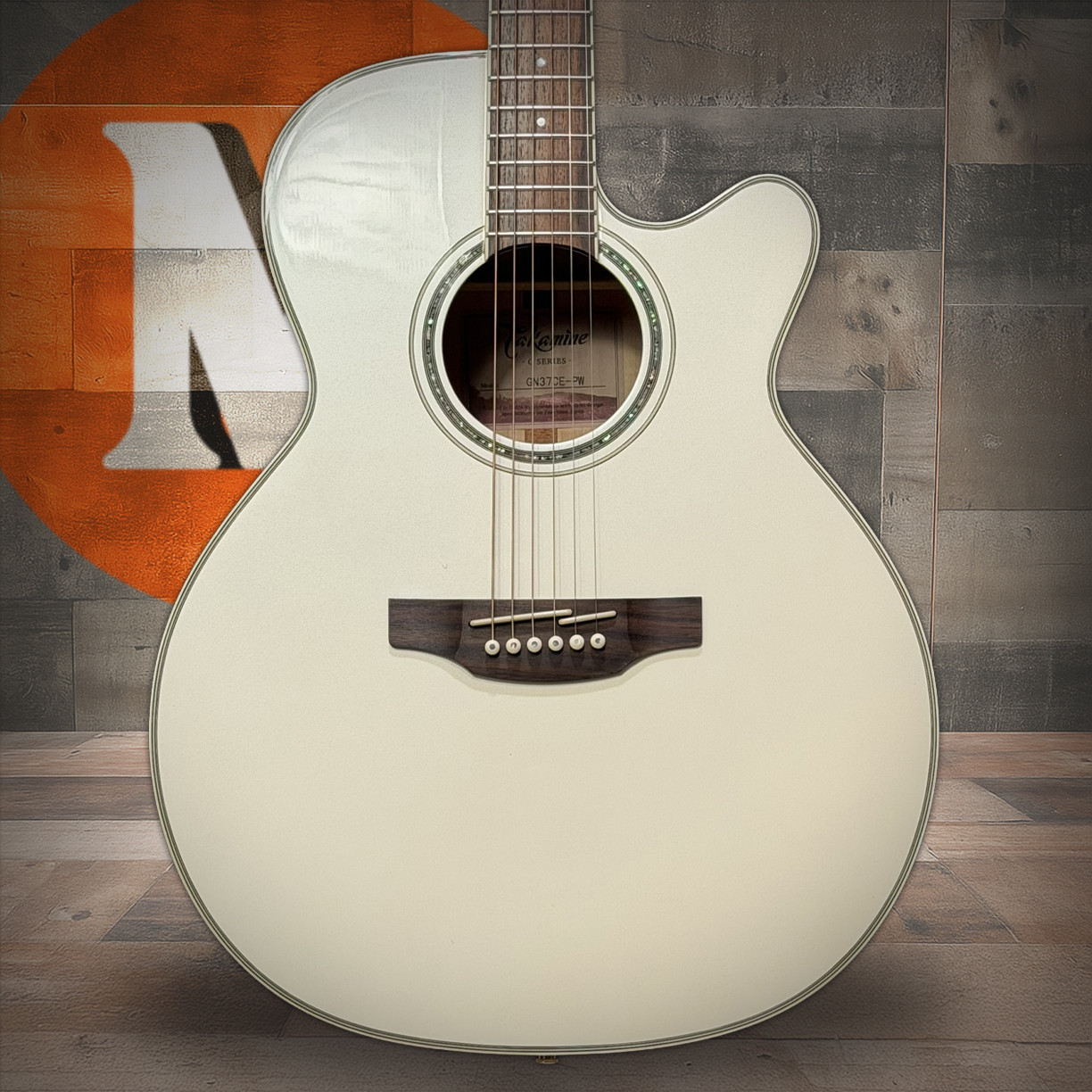 Takamine GN37CE Acoustic Electric Guitar - Pearl White w/ Gig Bag (TAKGN37CEPW)