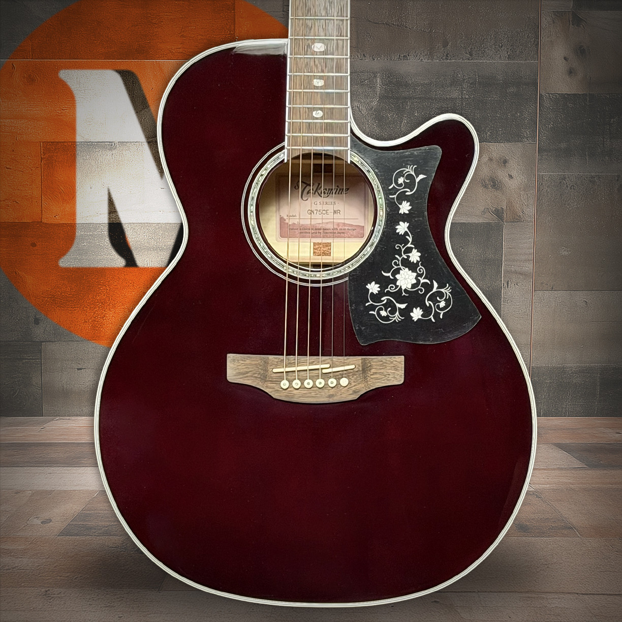 Takamine GN75CE Acoustic Guitar - Wine Red (TAKGN75CEWR)