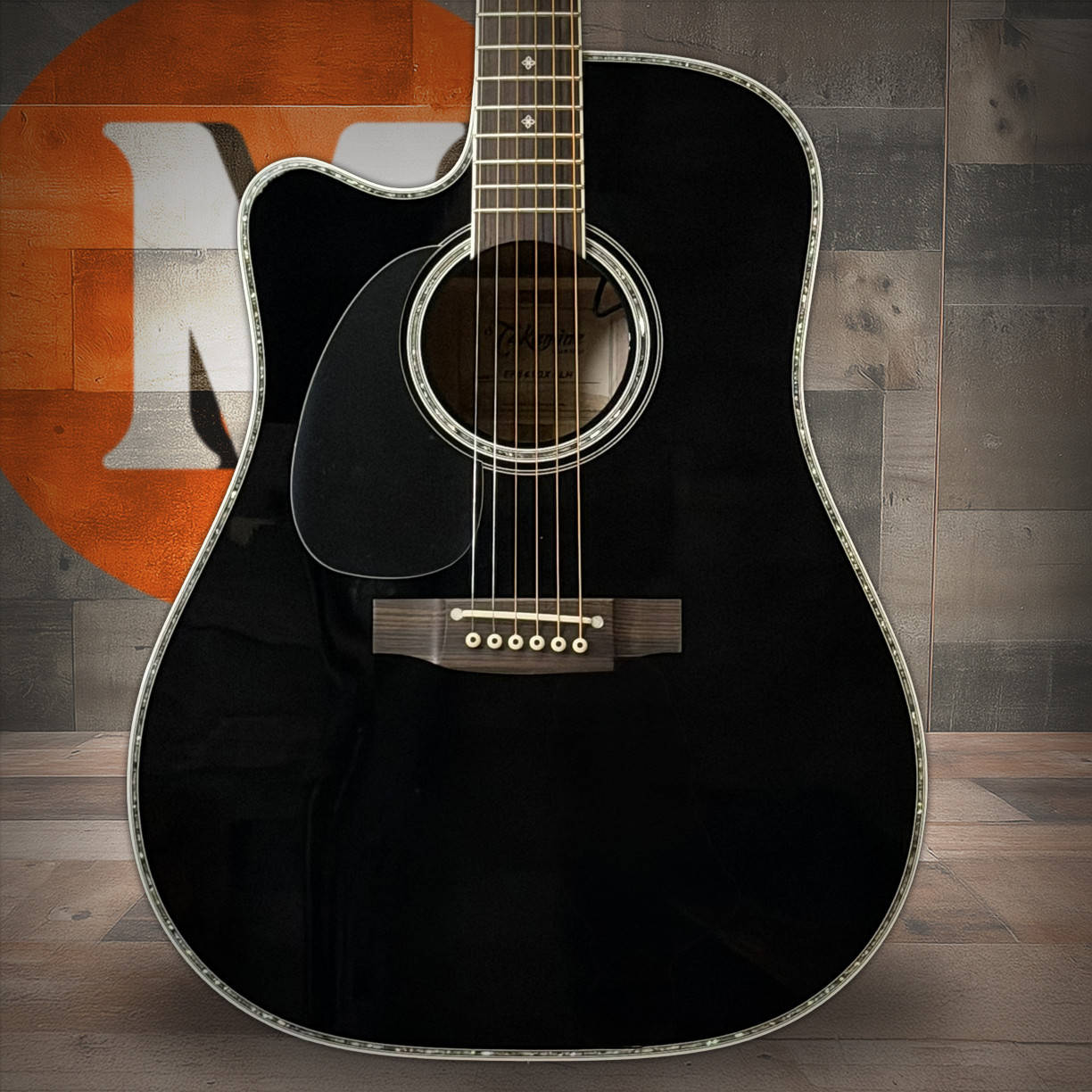 Takamine EF341DXLH Left Hand Acoustic Guitar - Gloss Black w/ Semi-Hard Case (JTAKEF341DXLH)