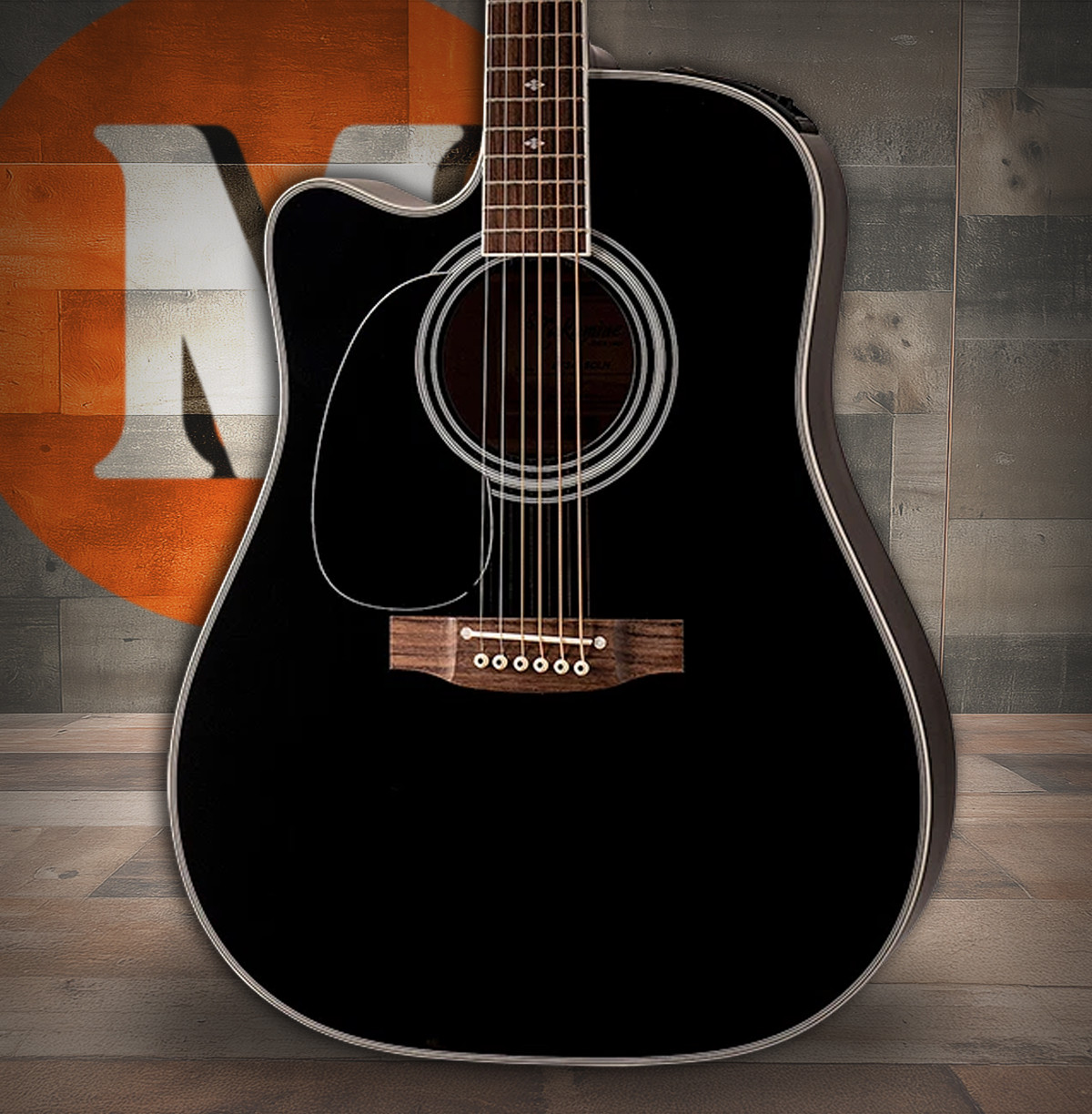 Takamine EF341SC-LH - Gloss Black w/ Semi-Hard Case (JTAKEF341SCLH)