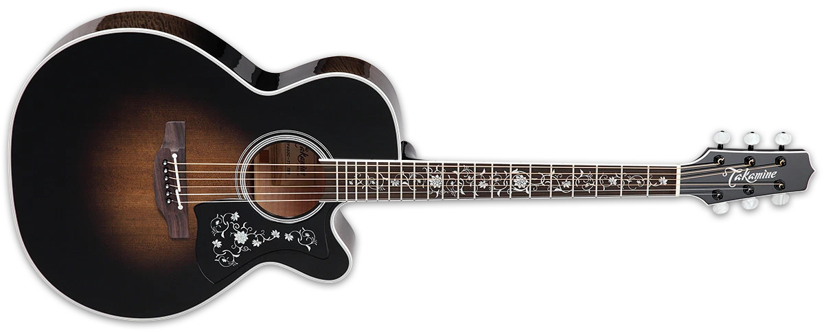 Takamine EF450C TT - Gloss Transparent Blackburst w/ Semi-Hard Case (JTAKEF450CTTBB) | Musician Madness