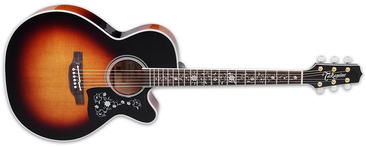 Takamine EF450C TT Gloss Brown Sunburst w/ Semi-Hard Case (JTAKEF450CTTBSB)