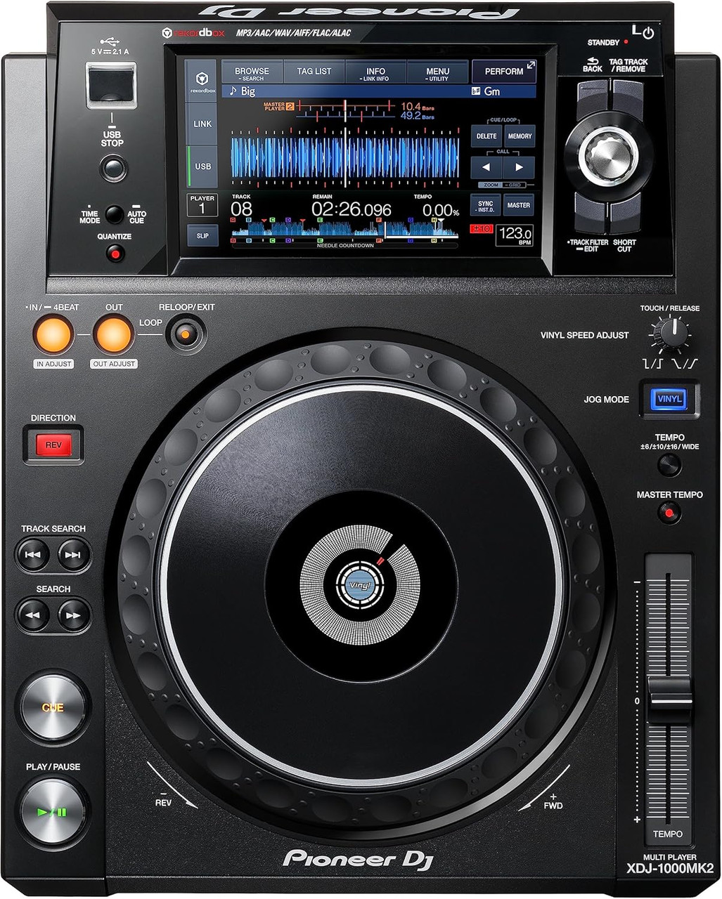 Pioneer DJ  Pioneer DJ XDJ-1000MK2 DJ Deck with Touch Screen (XDJ-1000MK2) | Musician Madness