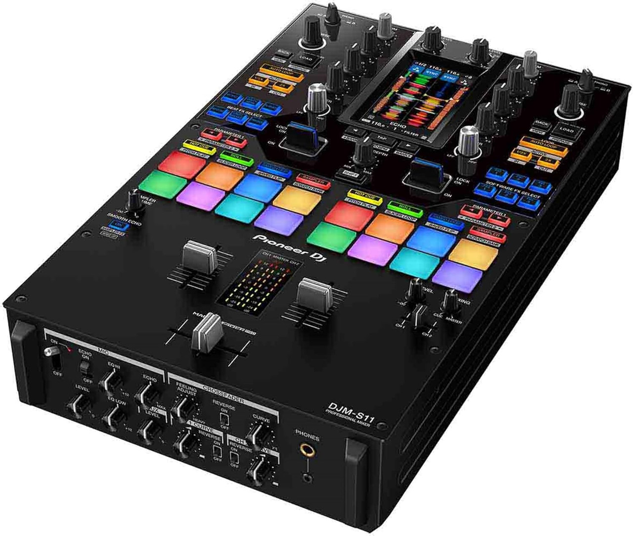 Pioneer DJ DJM-S11 Professional Scratch Style 2-Channel DJ Mixer for Serato DJ Pro or Rekordbox (DJM-S11)