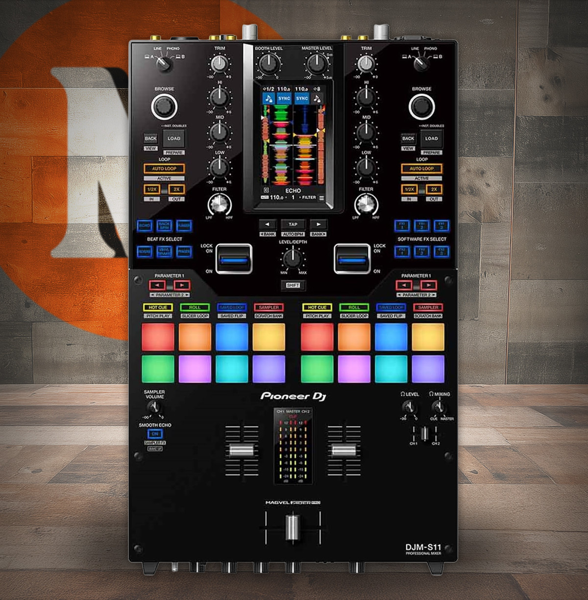 Pioneer DJ DJM-S11 Professional Scratch Style 2-Channel DJ Mixer for Serato DJ Pro or Rekordbox (DJM-S11) | Musician Madness