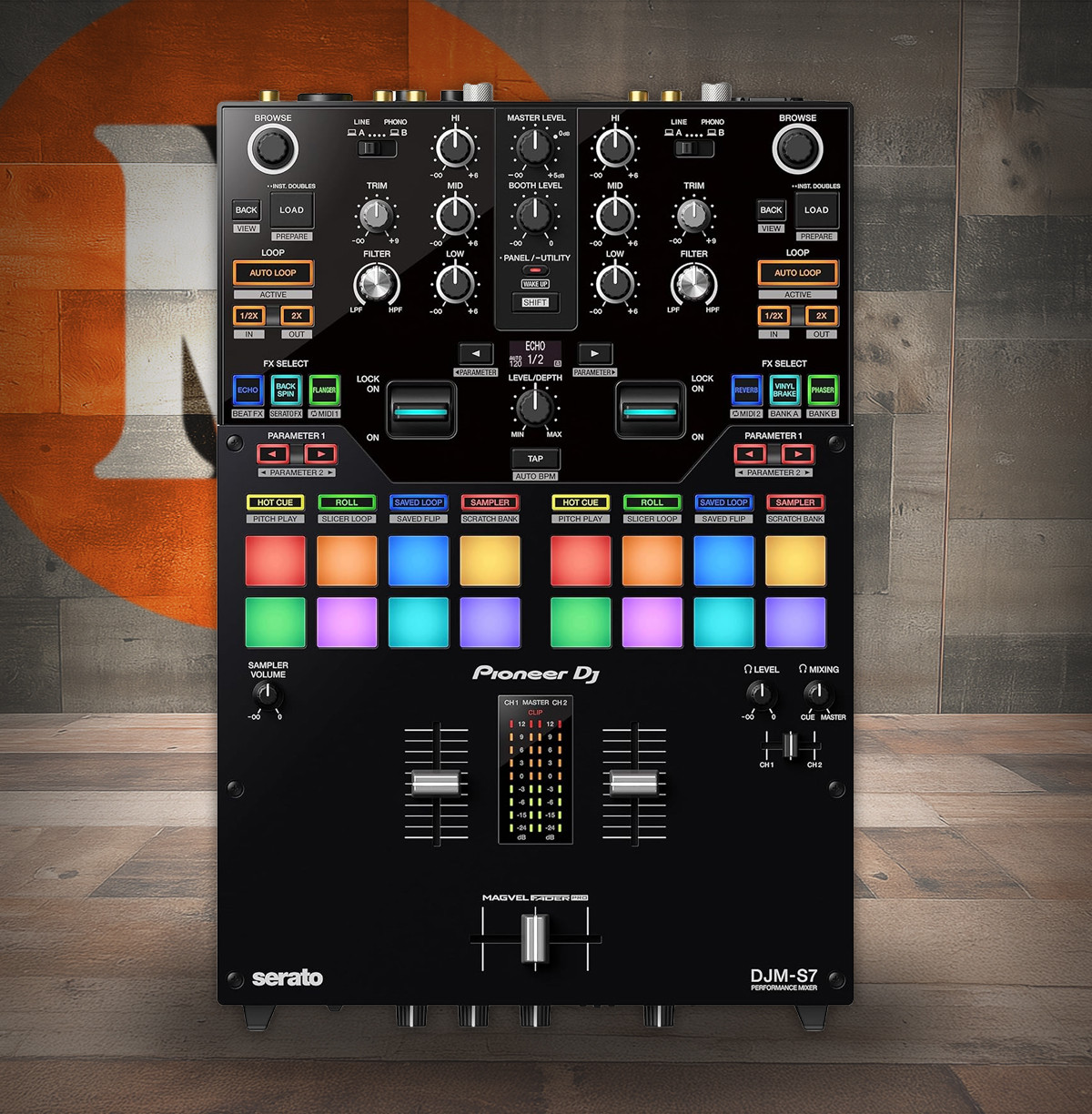 Pioneer DJ DJM-S7 2-Channel Mixer for Serato DJ (DJM-S7) | Musician Madness