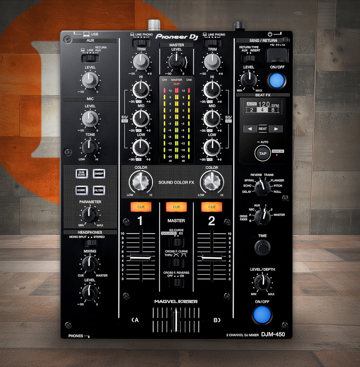 Pioneer DJ 2-Channel DJ Mixer with FX (DJM-450)