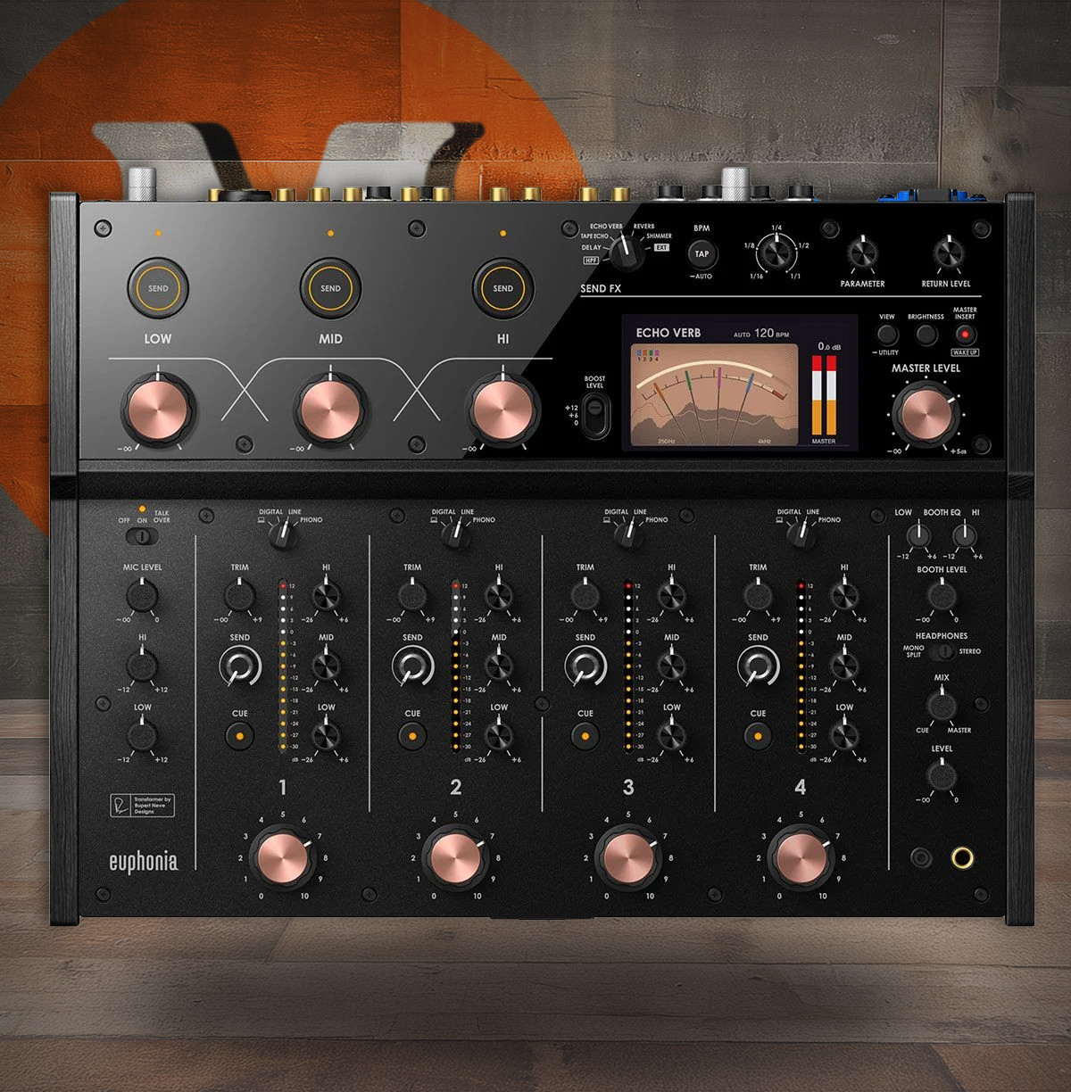 AlphaTheta Euphonia Professional 4-channel Rotary Mixer (euphonia) | Musician Madness