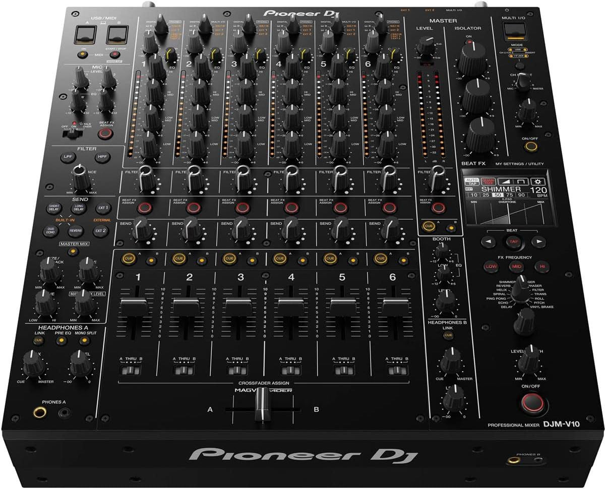 Pioneer DJ DJM-V10 Creative Style 6-Channel Professional DJ Mixer (DJM-V10)