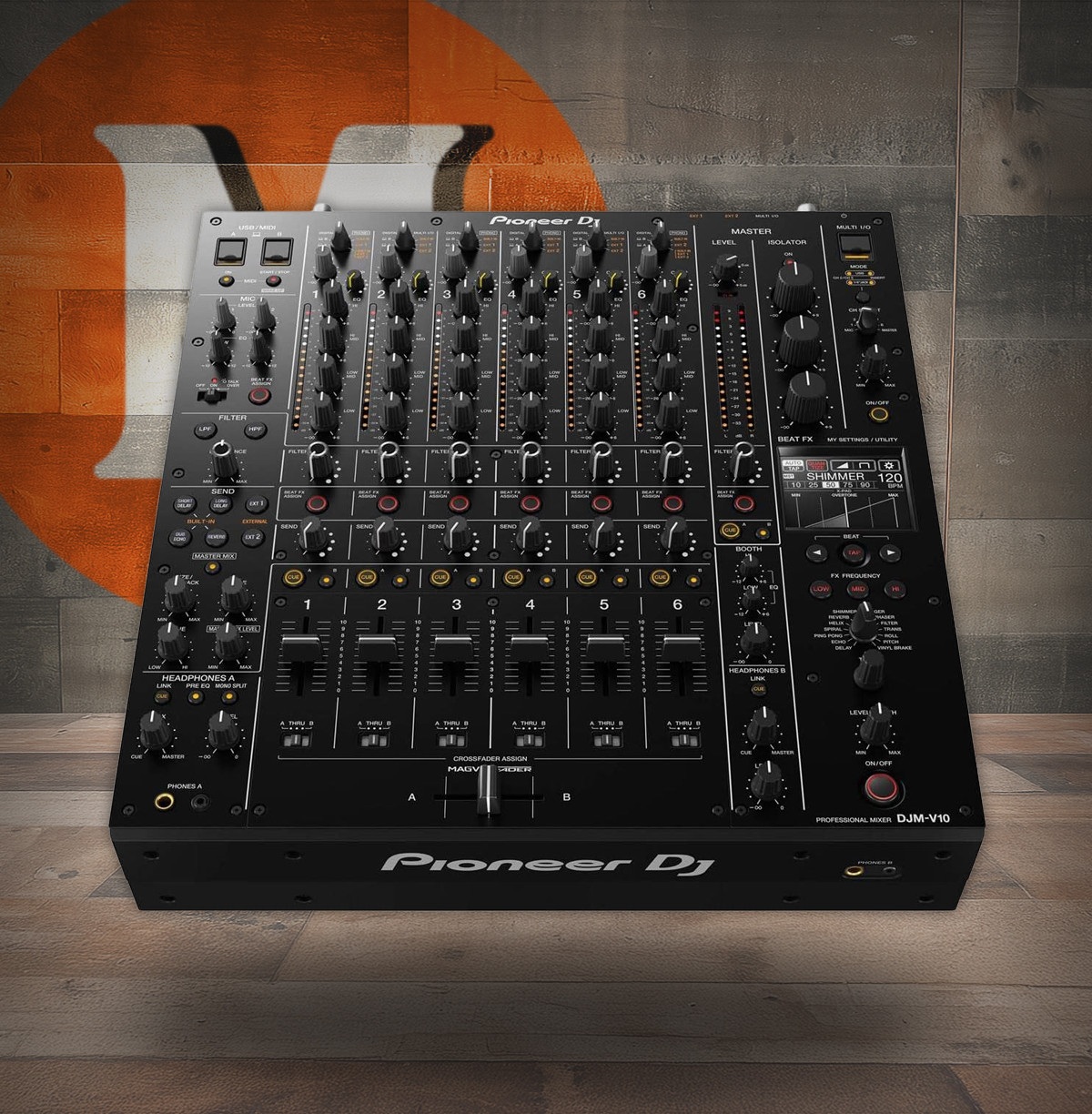 Pioneer DJ DJM-V10 Creative Style 6-Channel Professional DJ Mixer (DJM-V10-LF)