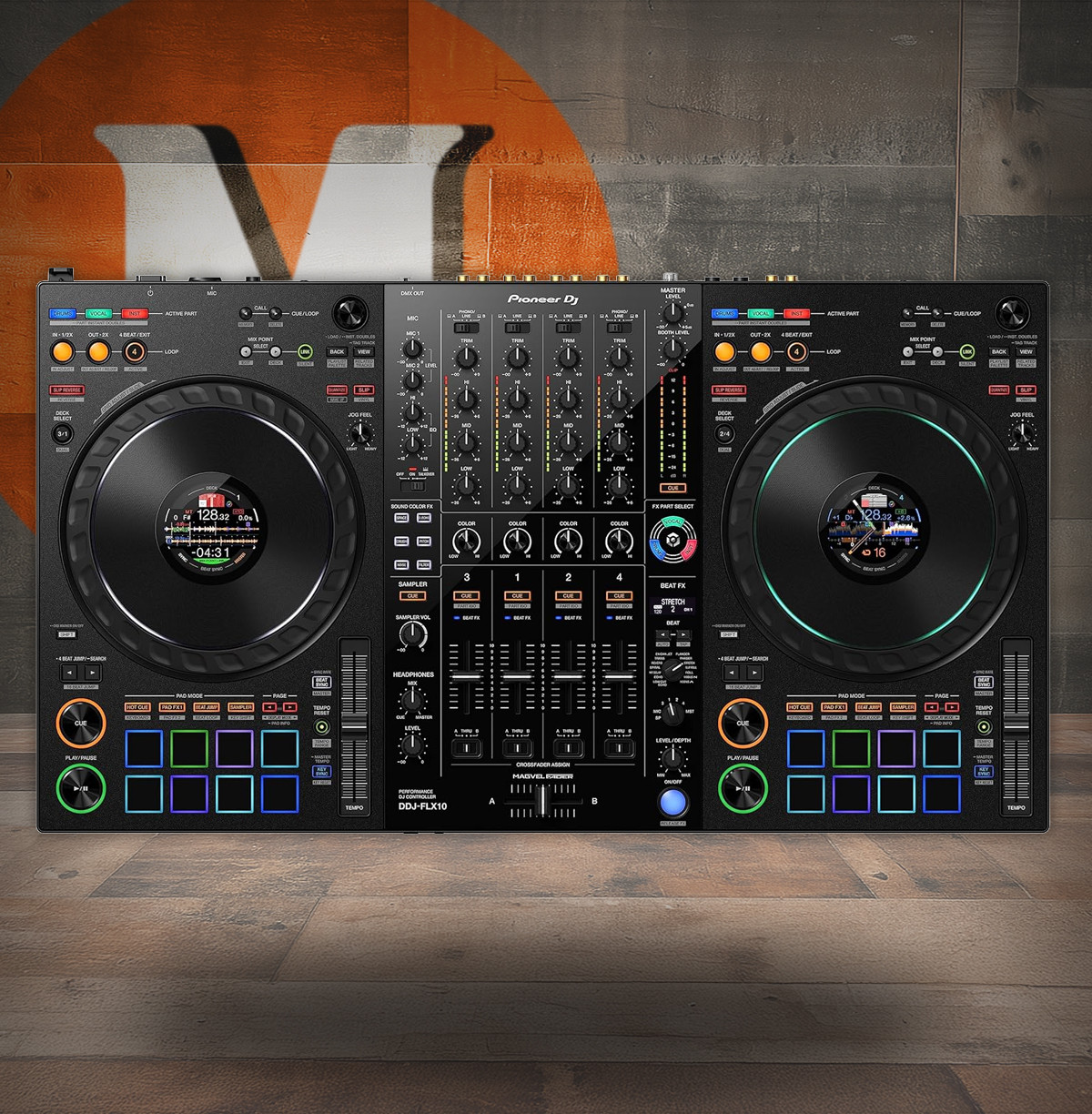 Pioneer DJ DDJ-FLX10 4-Channel DJ Controller for Rekordbox & Serato - Black (DDJ-FLX10) | Musician Madness