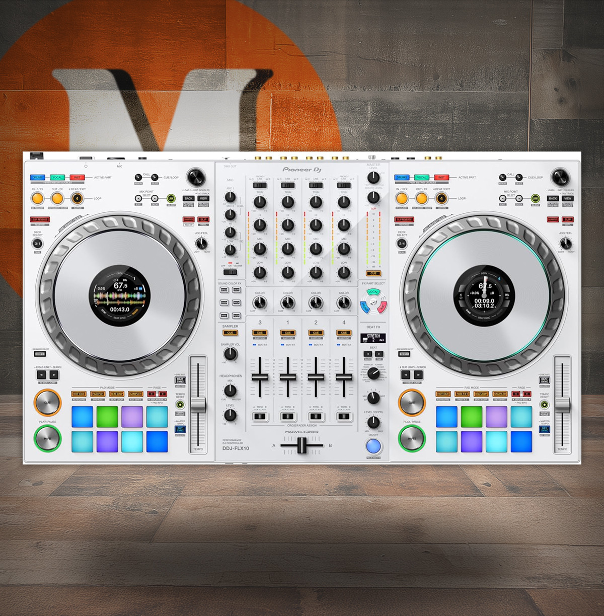 Pioneer DJ DDJ-FLX10 Limited Edition - 4-Channel DJ Controller for Rekordbox & Serato - White (DDJ-FLX10-W) | Musician Madness