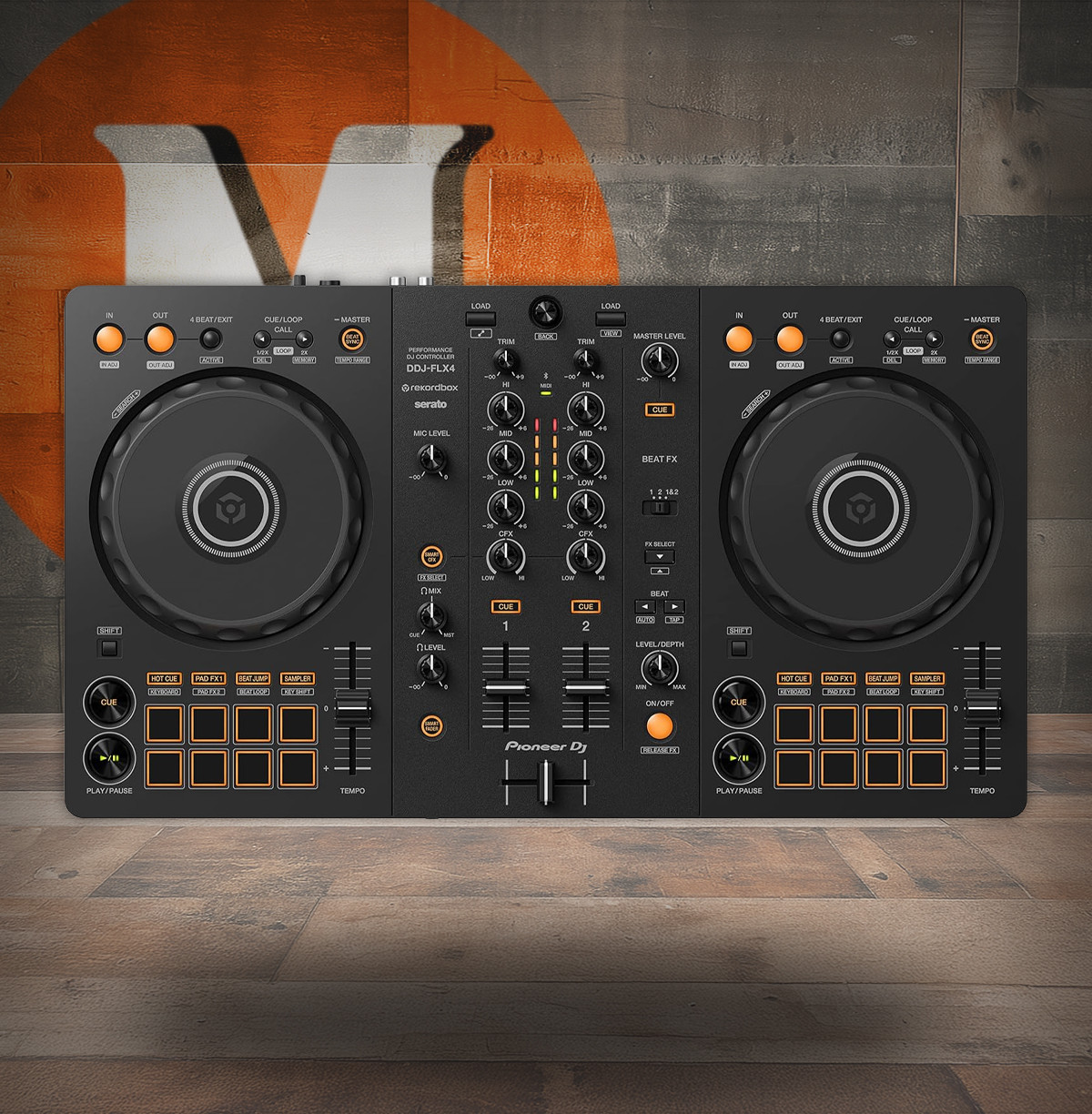 Pioneer DJ DDJ-FLX4 2-Deck Rekordbox and Serato DJ Controller - Graphite (DDJ-FLX4)