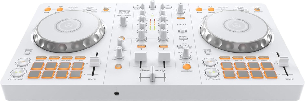Pioneer DJ DDJ-FLX4 2-Deck Rekordbox and Serato DJ Controller - White Limited Edition (DDJ-FLX4-W) | Musician Madness