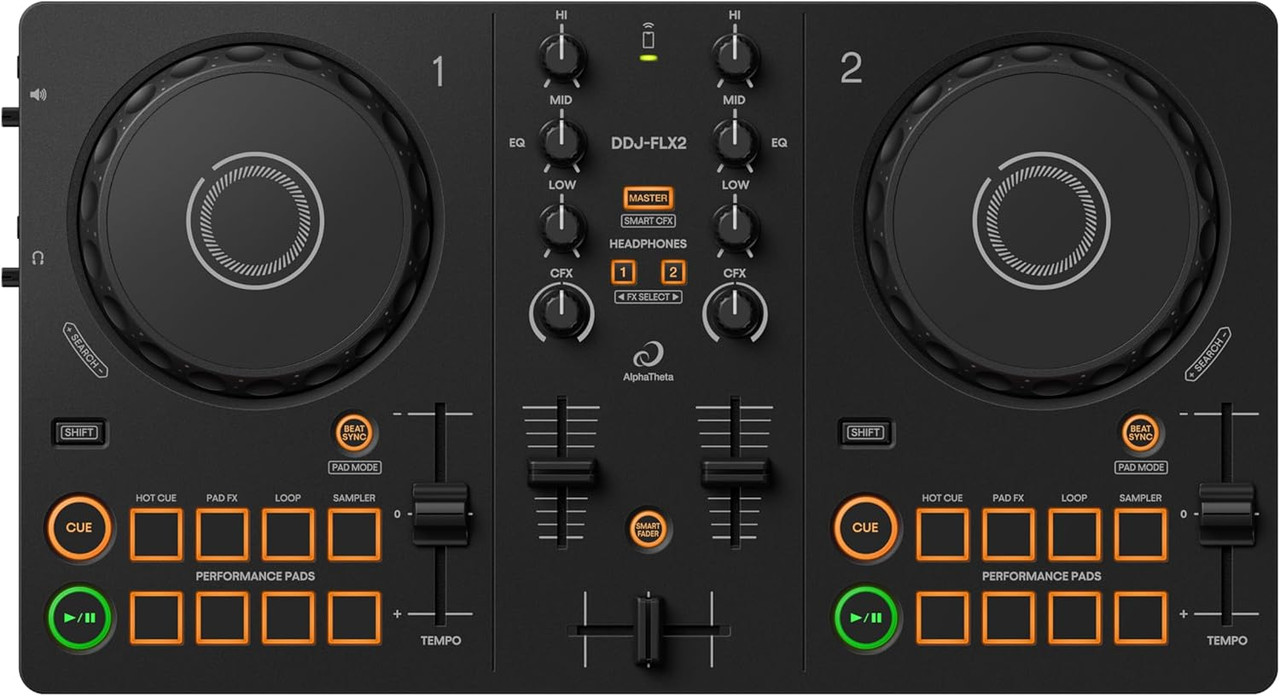 AlphaTheta DDJ-FLX2 Compact 2-Channel DJ Controller (DDJ-FLX2) | Musician Madness