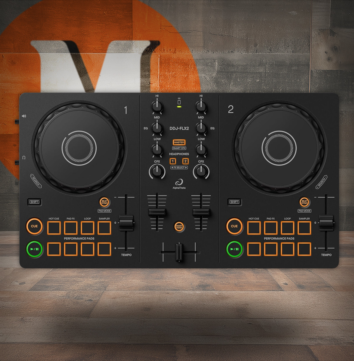 AlphaTheta DDJ-FLX2 Compact 2-Channel DJ Controller (DDJ-FLX2)