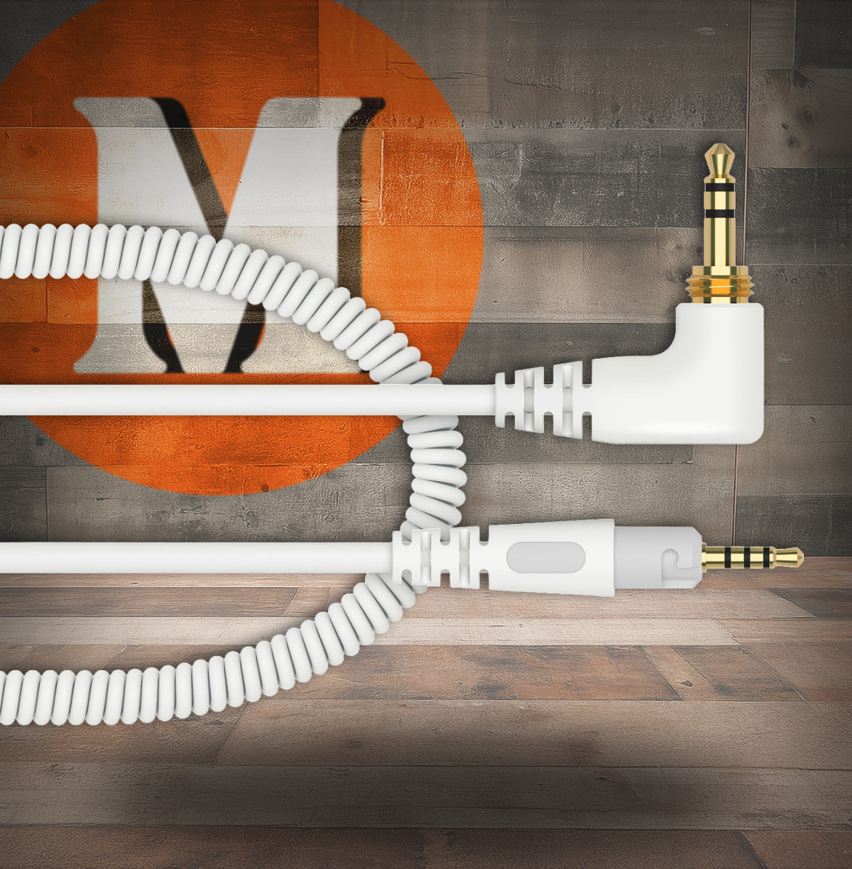 Pioneer DJ 47.24" Coiled Cable for the HDJ-S7-W Headphones (HC-CA0701-W)