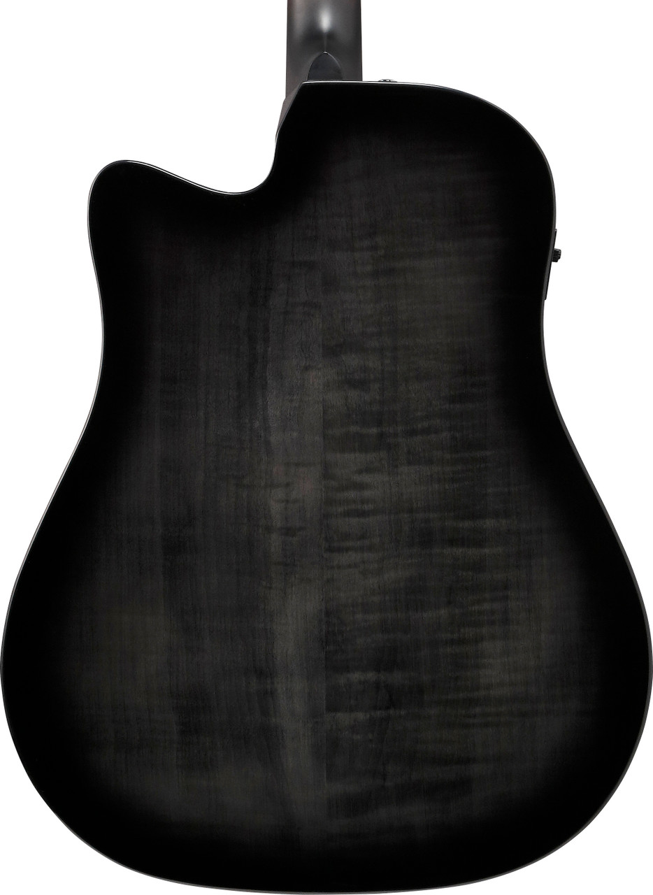 Ibanez AAD77CE Acoustic Electric Guitar - Black Sunburst (AAD77CETKS) | Musician Madness