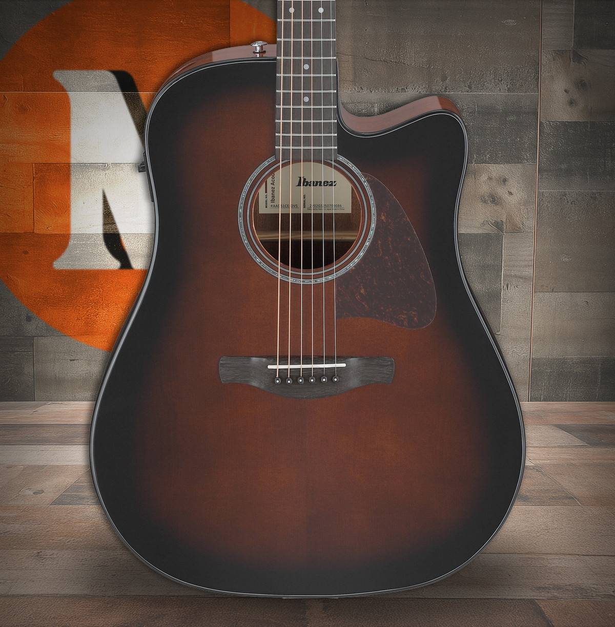 Ibanez AAD51CE Acoustic Electric Guitar - Dark Violin Sunburst (AAD51CEDVS) | Musician Madness