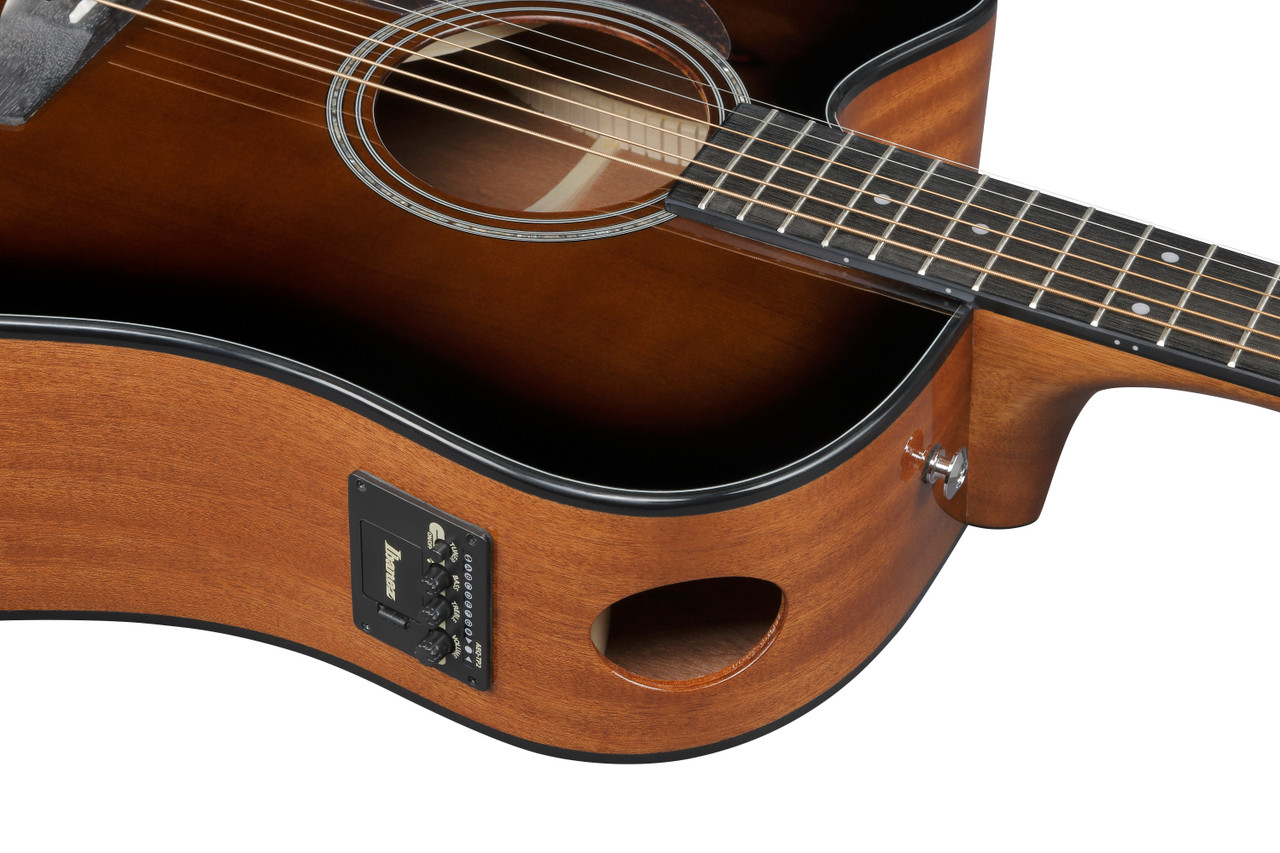 Ibanez AAD51CE Left Handed Acoustic Electric Guitar - Dark Violin Sunburst (AAD51LCEDVS) | Musician Madness