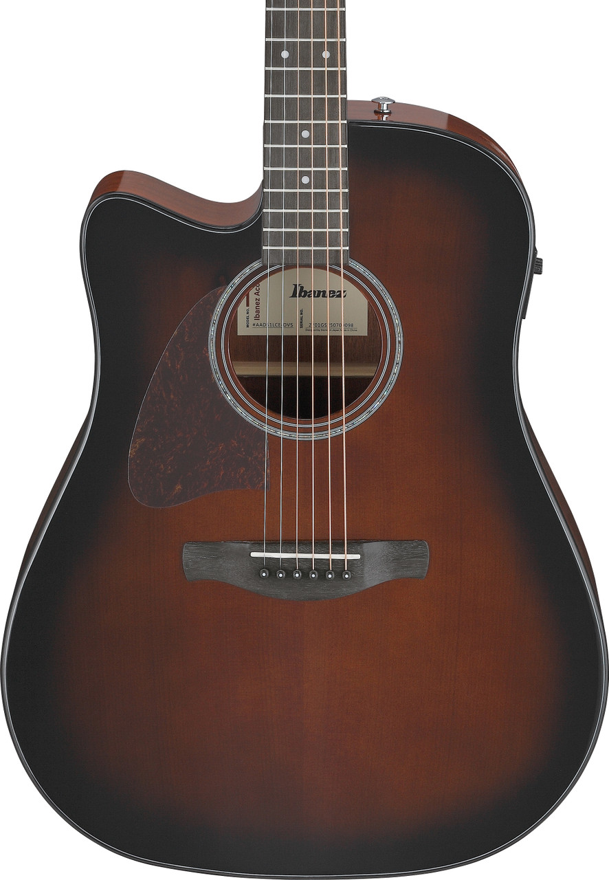 Ibanez AAD51CE Left Handed Acoustic Electric Guitar - Dark Violin Sunburst (AAD51LCEDVS) | Musician Madness
