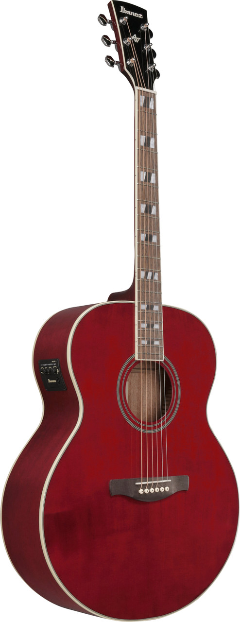 Ibanez AJ70M1E Artwood Jumbo Acoustic Electric Guitar - Wine Red (AJ70M1EWR) | Musician Madness
