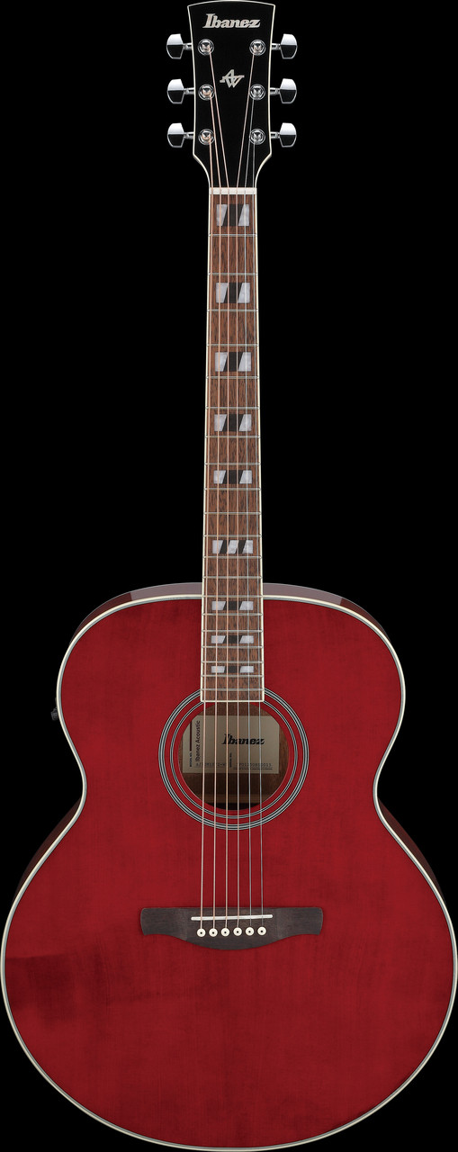 Ibanez AJ70M1E Artwood Jumbo Acoustic Electric Guitar - Wine Red (AJ70M1EWR) | Musician Madness