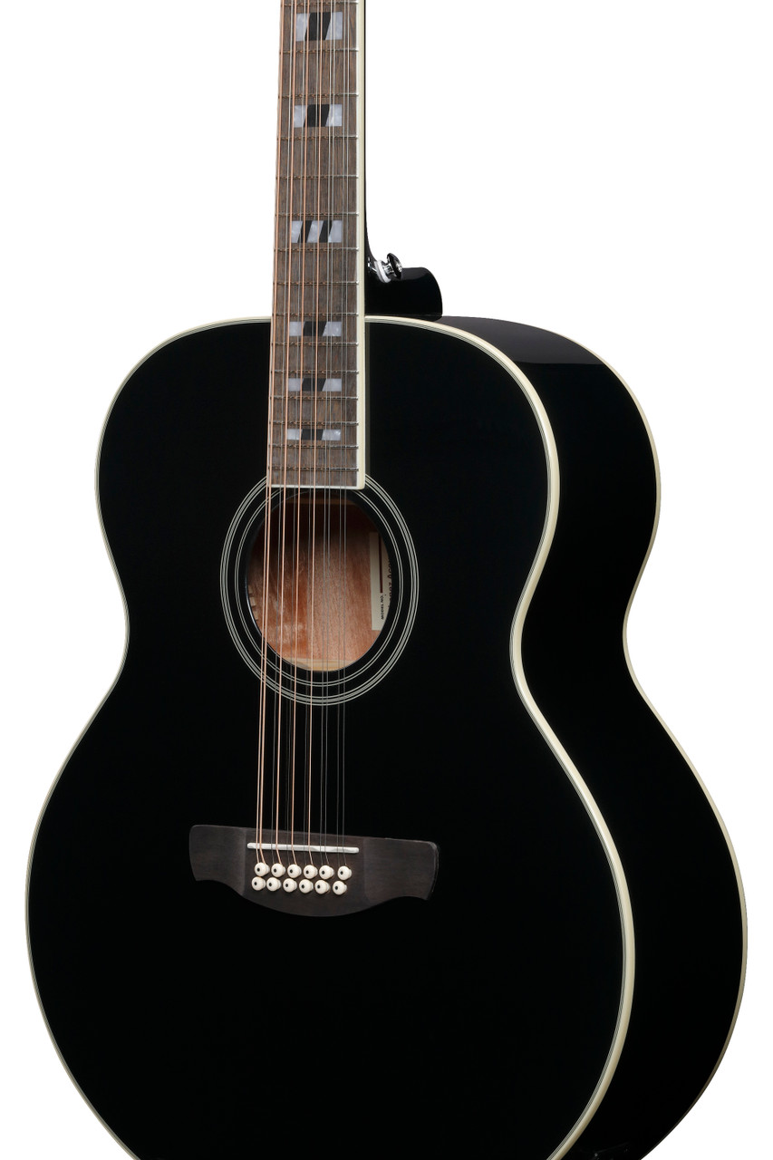 Ibanez AJ7012M1E Artwood Jumbo 12 String Acoustic Electric Guitar - Black (AJ7012M1EBK) | Musician Madness