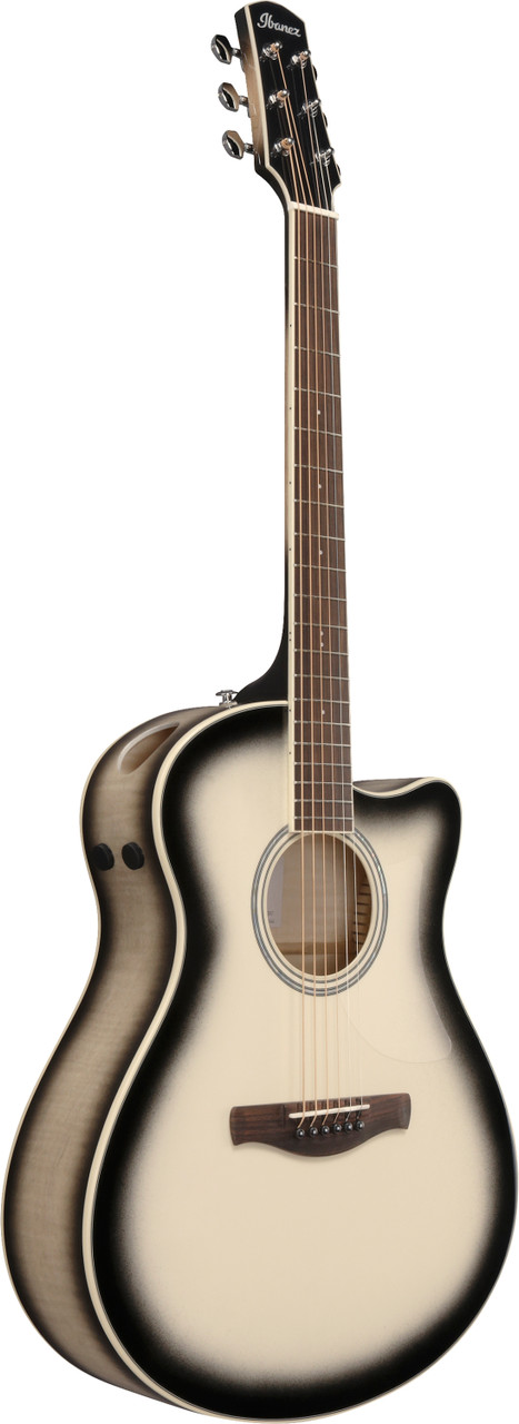 Ibanez AAM370MCETPA Advanced Acoustic Auditorium Acoustic Electric Guitar - Transparent Panda (AAM370M1CETPA) | Musician Madness