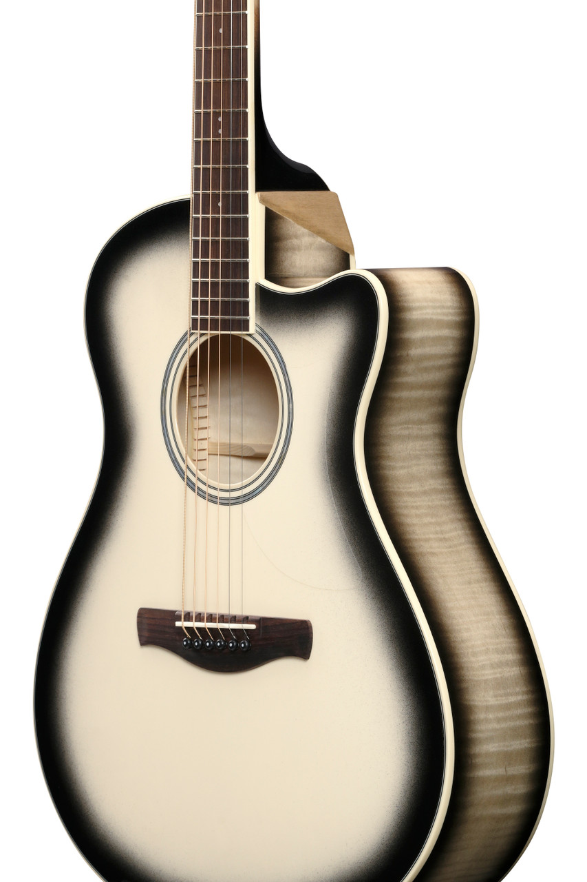 Ibanez AAM370MCETPA Advanced Acoustic Auditorium Acoustic Electric Guitar - Transparent Panda (AAM370M1CETPA) | Musician Madness