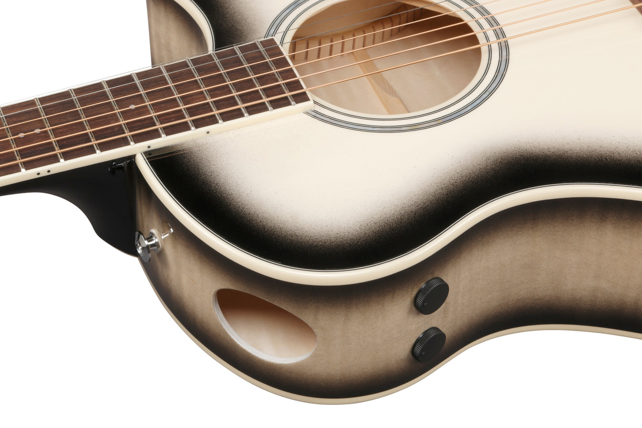 Ibanez AAM370MCETPA Advanced Acoustic Auditorium Acoustic Electric Guitar - Transparent Panda (AAM370M1CETPA) | Musician Madness