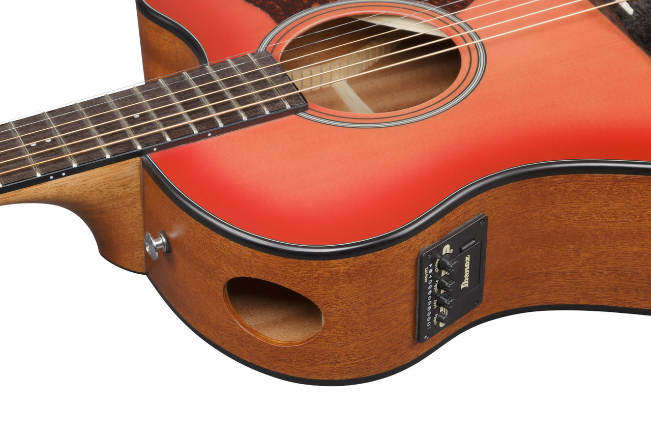 Ibanez AAM50CE Advanced Acoustic Auditorium Acoustic Electric Guitar - Coral Red Burst (AAM50CECRO) | Musician Madness