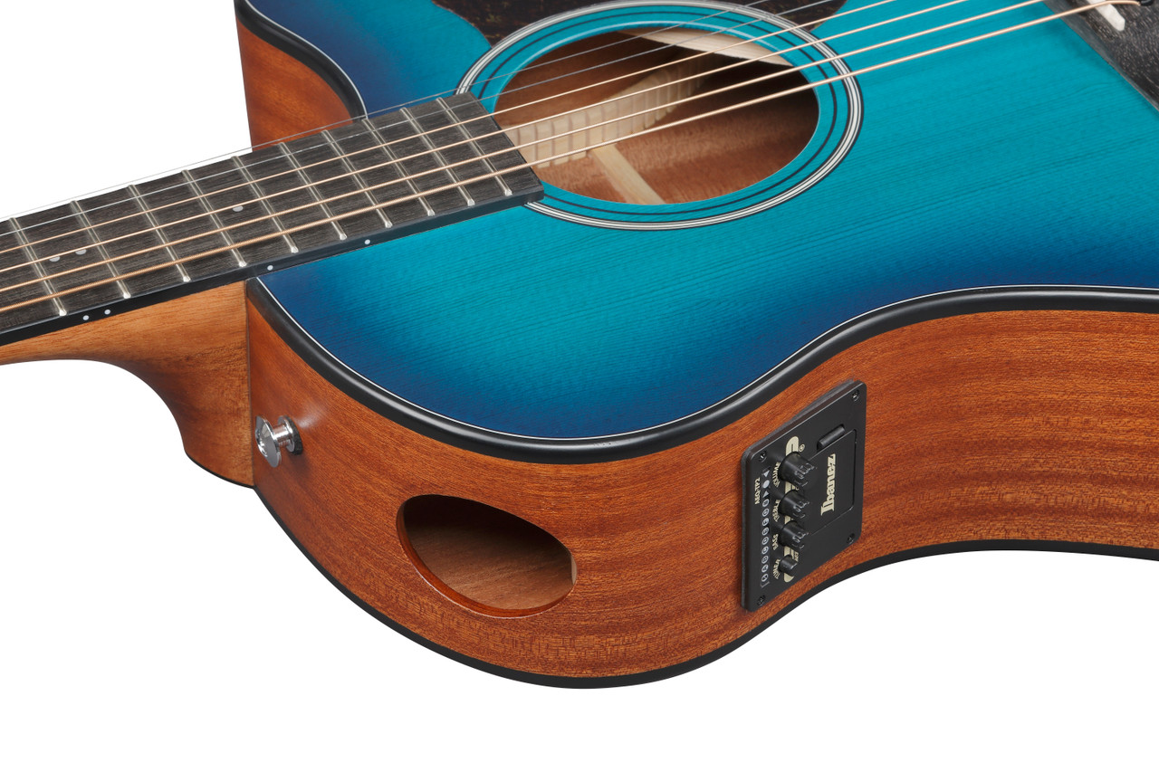 Ibanez AAM50CE Advanced Acoustic Auditorium Acoustic Electric Guitar - Sapphire Blue Burst (AAM50CESBO) | Musician Madness