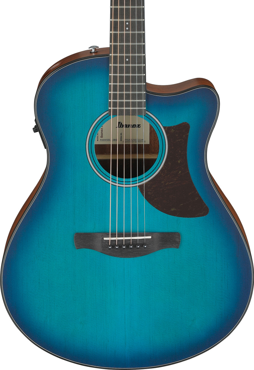 Ibanez AAM50CE Advanced Acoustic Auditorium Acoustic Electric Guitar - Sapphire Blue Burst (AAM50CESBO) | Musician Madness