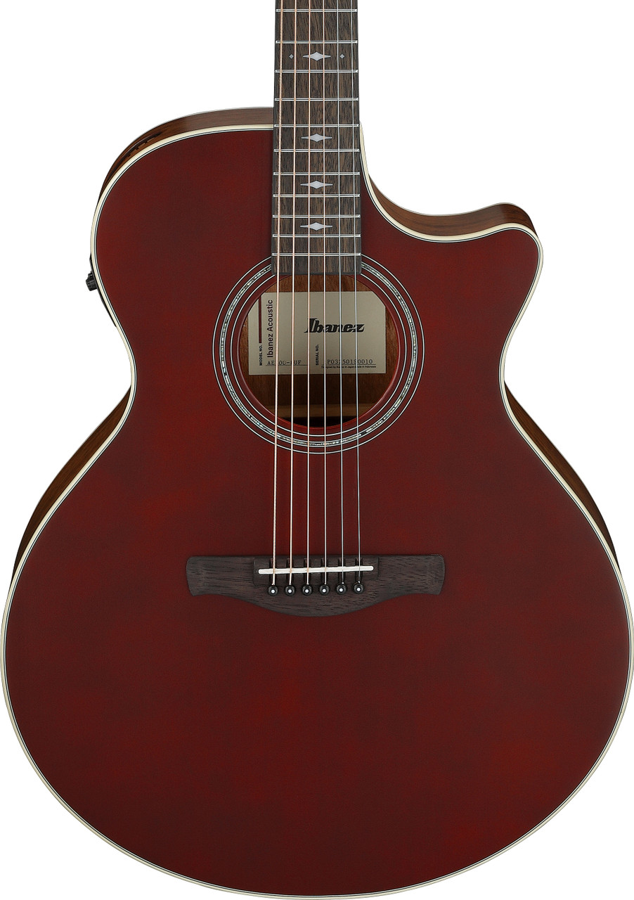 Ibanez AE100BUF Grand Auditorium Acoustic Electric Guitar - Burgundy Flat (AE100BUF) | Musician Madness