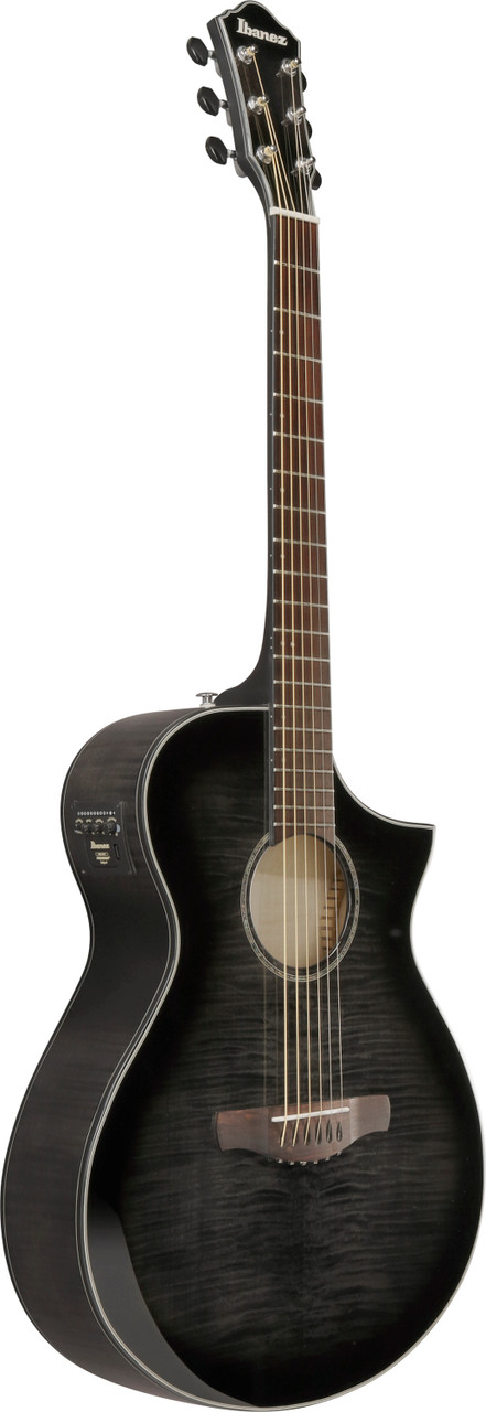 Ibanez AEWC400 Acoustic Electric Guitar - Transparent Black Sunburst High Gloss (AEWC400TKS) | Musician Madness