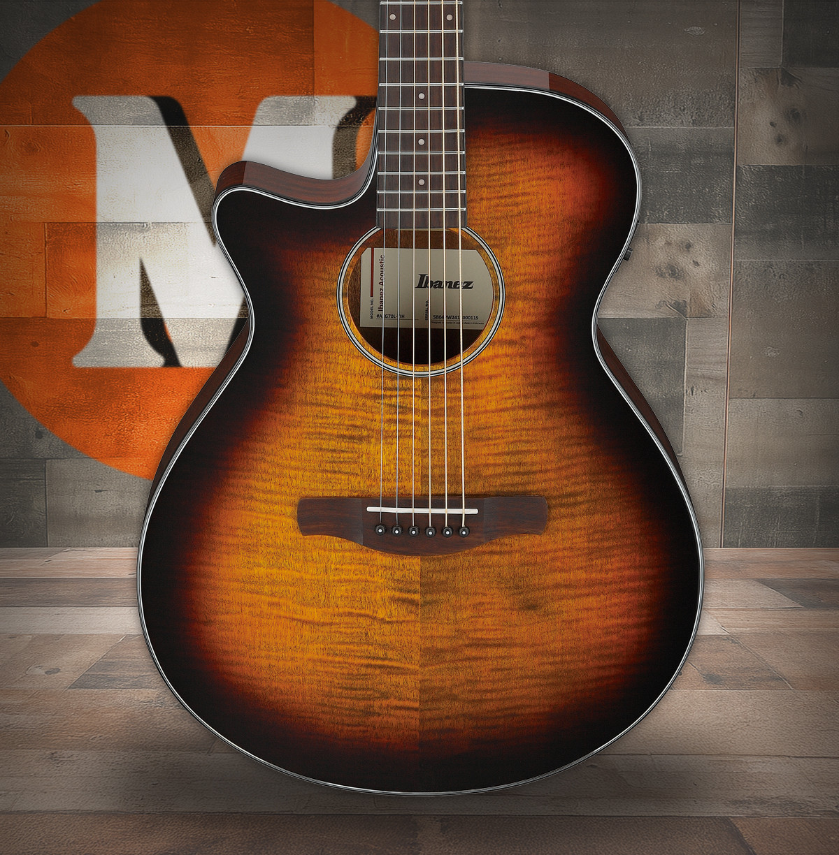 Ibanez AEG70LTIH Acoustic Electric Guitar Left Handed - Tiger Burst (AEG70LTIH) | Musician Madness