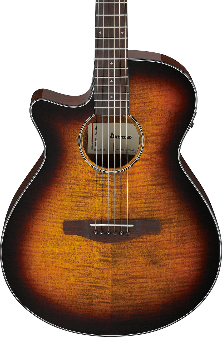 Ibanez AEG70LTIH Acoustic Electric Guitar Left Handed - Tiger Burst (AEG70LTIH) | Musician Madness