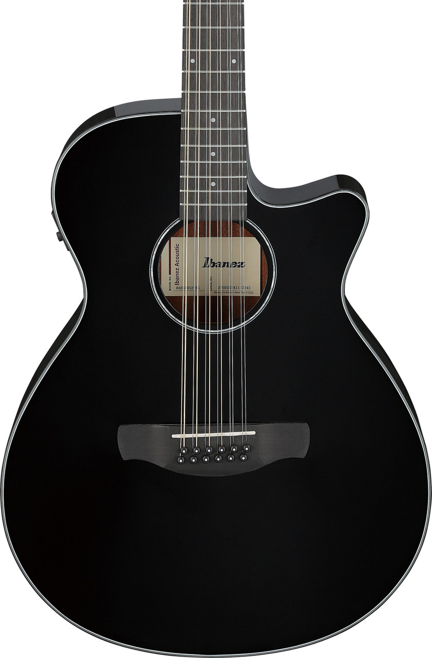 Ibanez AEG5012BK Acoustic Electric 12-String Guitar - Black (AEG5012BK) | Musician Madness
