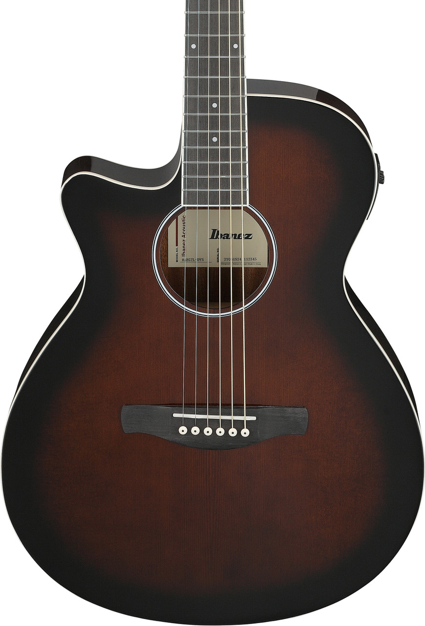 Ibanez AEG7 Left-Handed Acoustic Electric Guitar - Dark Violin Sunburst (AEG7LDVS) | Musician Madness