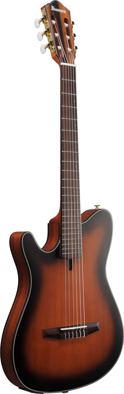Ibanez FRH10N Thinline Nylon Acoustic Electric Guitar LH - Brown Sunburst (FRH10NLBSF) | Musician Madness