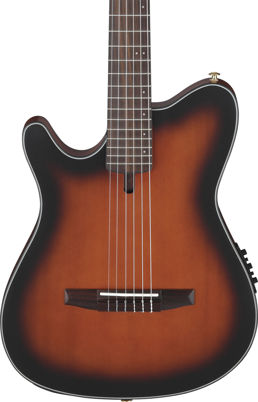 Ibanez FRH10N Thinline Nylon Acoustic Electric Guitar LH - Brown Sunburst (FRH10NLBSF) | Musician Madness