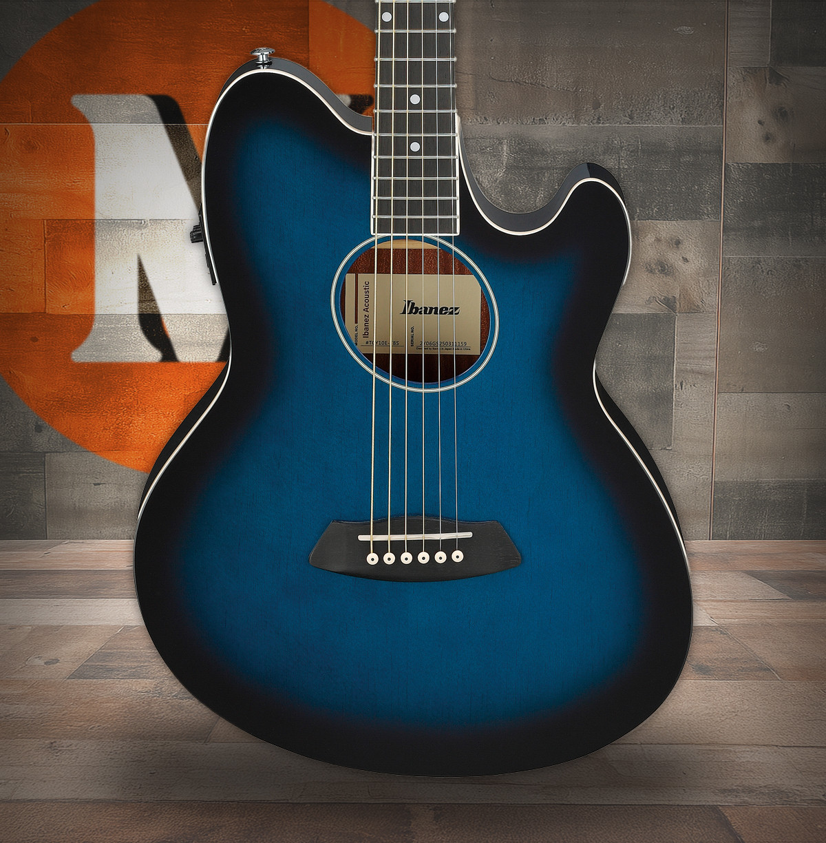 Ibanez TCY10ETBS Talman Acoustic Electric Guitar - Transparent Blue Sunburst (TCY10ETBS) | Musician Madness