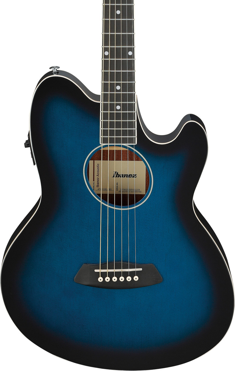 Ibanez TCY10ETBS Talman Acoustic Electric Guitar - Transparent Blue Sunburst (TCY10ETBS) | Musician Madness