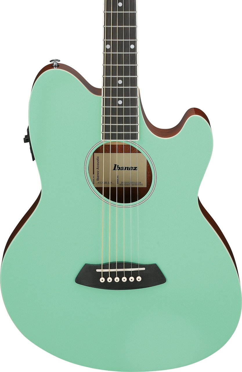 Ibanez TCY10E Talman Acoustic Electric Guitar - Surf Green (TCY10ESFH) | Musician Madness