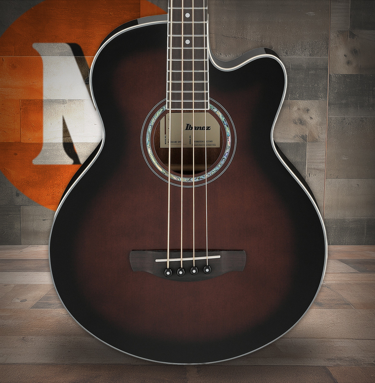 Ibanez AEB10EDVS Acoustic Electric Bass - Dark Violin Sunburst High Gloss (AEB10EDVS) | Musician Madness