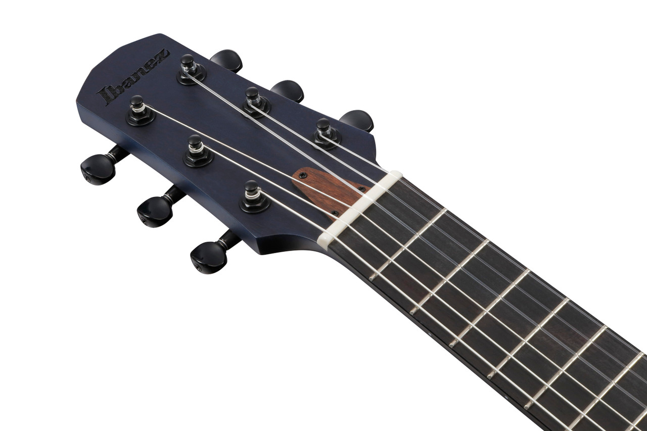 Ibanez AUP10N Nylon-String Piccolo Acoustic Electric Guitar - Transparent Blue Burst (AUP10FMNETBO) | Musician Madness