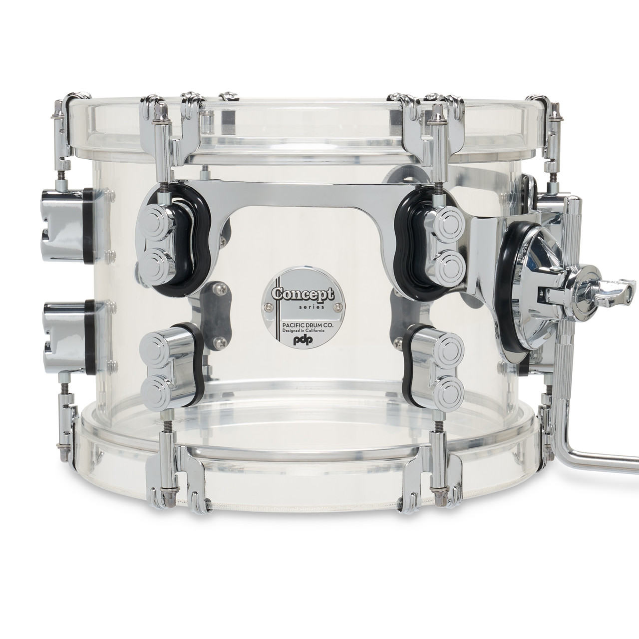 PDP PDCA2214CL - Concept Acrylic 4-Piece Kit Clear CR HW (PDCA2214CL) | Musician Madness