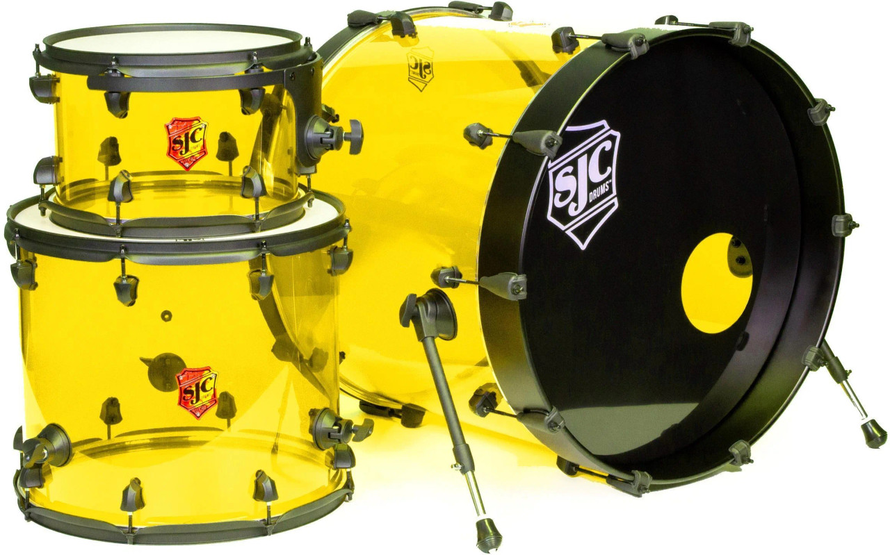  SJC Josh Dun Torch 3-Piece Shell Pack - Yellow Acrylic Shells (JDTK322ASYB)